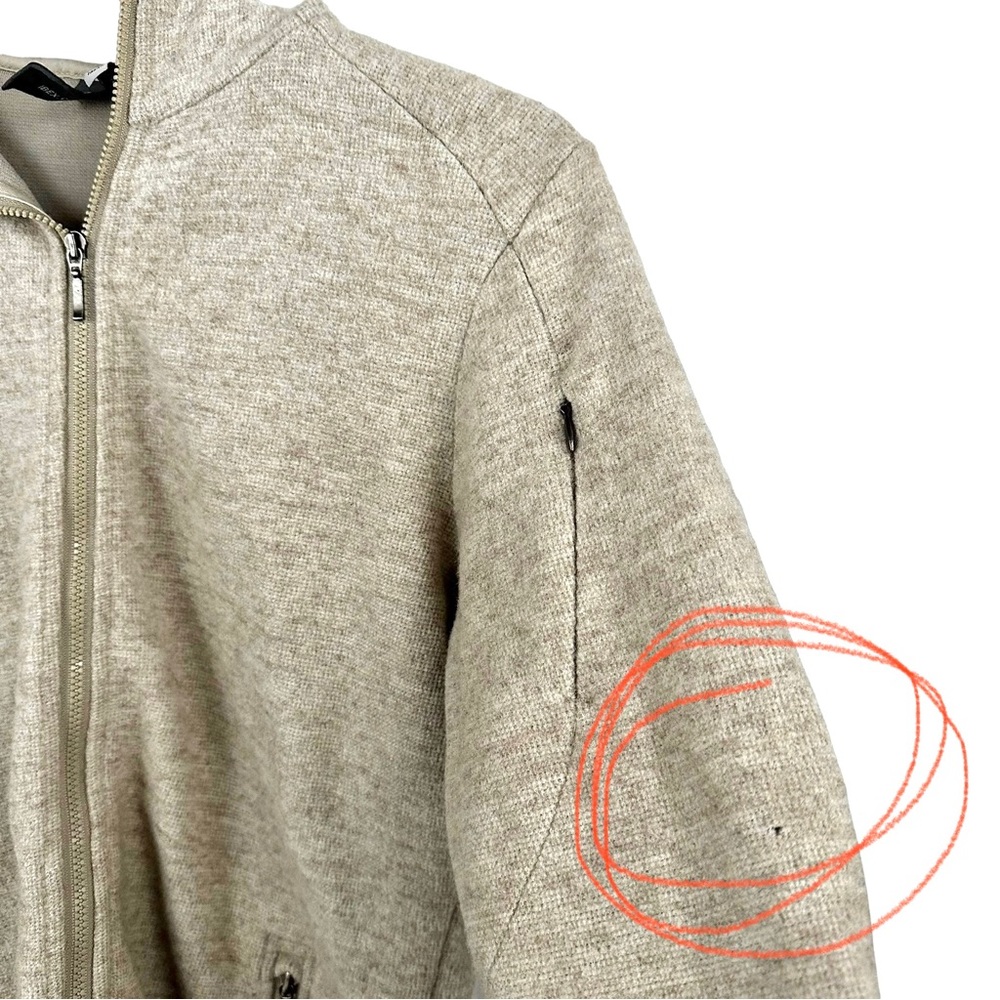 IBEX Merino Zip-Up Hoodie in oatmeal heather - Picture 7 of 10